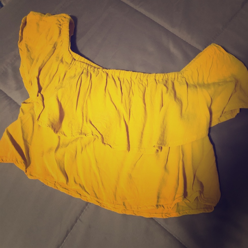 Yellow off the shoulder top